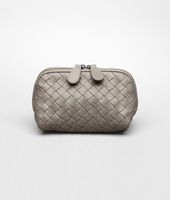 Bottega Veneta® Fume Intrecciato Nappa Cosmetic Case Bottega Veneta® Fume Intrecciato Nappa Cosmetic Case