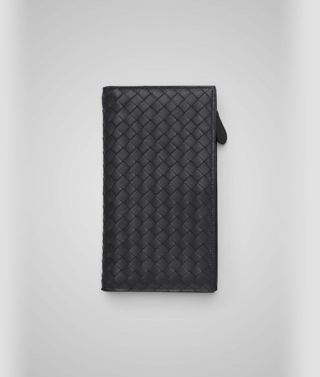 BOTTEGA VENETA Continental Portemonnaie aus Nappaleder Intrecciato Nero Continental Portemonnaie D fp