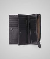 Bottega Veneta® Continental Portemonnaie aus Nappaleder Intrecciato Nero Bottega Veneta® Continental Portemonnaie aus Nappaleder Intrecciato Nero
