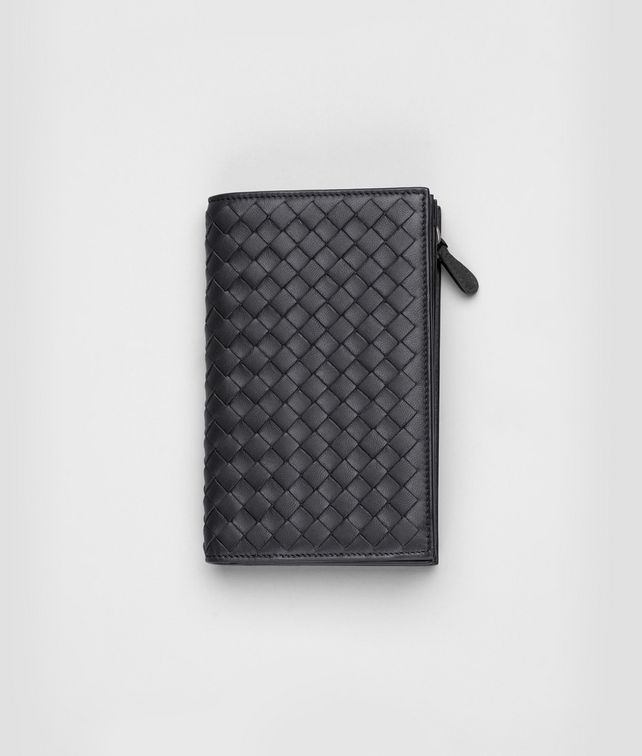 BOTTEGA VENETA Continental Portemonnaie aus Nappaleder Intrecciato Nero Continental Portemonnaie D fp