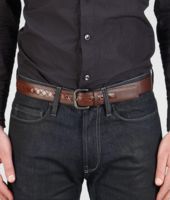 Bottega Veneta® Gürtel aus leichtem Kalbsleder Intreccio Scolpito Cioccolato Ebano Bottega Veneta® Gürtel aus leichtem Kalbsleder Intreccio Scolpito Cioccolato Ebano