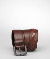Bottega Veneta® Gürtel aus leichtem Kalbsleder Intreccio Scolpito Cioccolato Ebano Bottega Veneta® Gürtel aus leichtem Kalbsleder Intreccio Scolpito Cioccolato Ebano