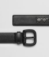 Bottega Veneta® Nero Light Calf Intreccio Scolpito Belt Bottega Veneta® Nero Light Calf Intreccio Scolpito Belt