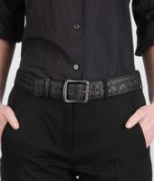 Bottega Veneta® Nero Intrecciato Nappa Belt Bottega Veneta® Nero Intrecciato Nappa Belt