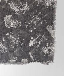 BOTTEGA VENETA - Scarves, Black White Silk Scarf