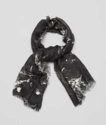 BOTTEGA VENETA - Scarves, Black White Silk Scarf
