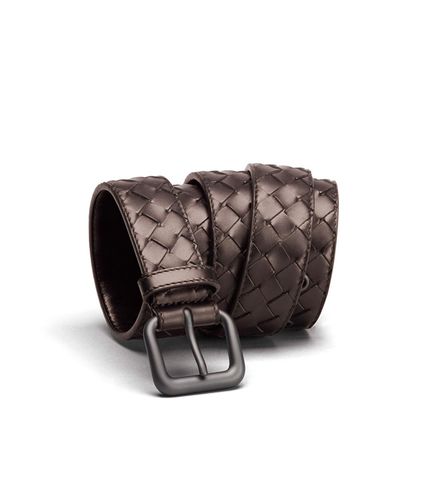 BOTTEGA VENETA - Gürtel aus VN-Leder Intrecciato Ebano