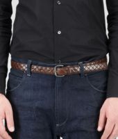 Bottega Veneta® Ebano Intreccio Scolpito Belt Bottega Veneta® Ebano Intreccio Scolpito Belt
