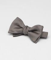 Bottega Veneta® Graphite Silk Bow Tie Bottega Veneta® Graphite Silk Bow Tie