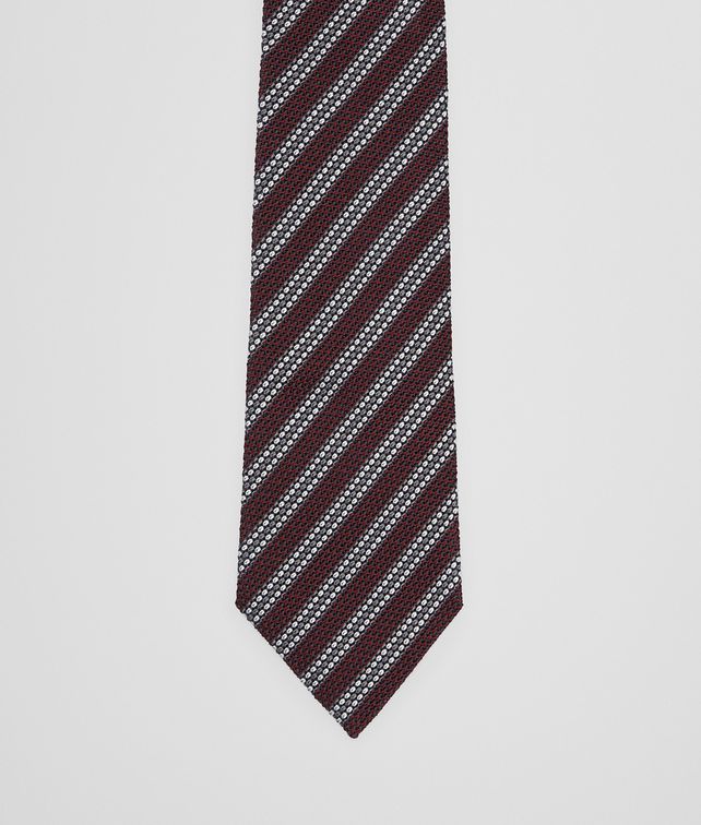 BOTTEGA VENETA Amaranth Dark Grey Silk Tie Tie or bow tie U fp