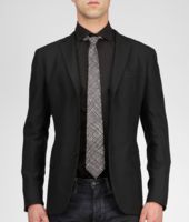 Bottega Veneta® Midnight Blue Beige Silk Tie Bottega Veneta® Midnight Blue Beige Silk Tie