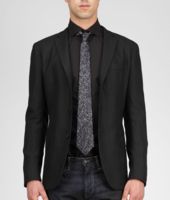 Bottega Veneta® Krawatte aus Seide Midnight Blue Black Bottega Veneta® Krawatte aus Seide Midnight Blue Black
