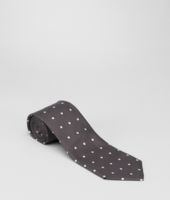 Bottega Veneta® Black Light Grey Silk Tie Bottega Veneta® Black Light Grey Silk Tie