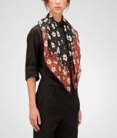 Bottega Veneta® Silk Marguerite Print Foulard Bottega Veneta® Silk Marguerite Print Foulard