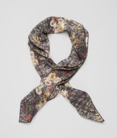 Bottega Veneta® Silk Scribble Floral Print Foulard Bottega Veneta® Silk Scribble Floral Print Foulard