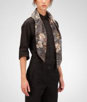 Bottega Veneta® Silk Scribble Floral Print Foulard Bottega Veneta® Silk Scribble Floral Print Foulard