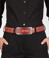 Bottega Veneta® Intrecciato Profondo Nappa Belt Bottega Veneta® Intrecciato Profondo Nappa Belt