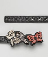 Bottega Veneta® Nero Multicolor Intrecciato Ayers Butterfly Belt Bottega Veneta® Nero Multicolor Intrecciato Ayers Butterfly Belt