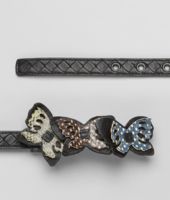 Bottega Veneta® Nero Multicolor Intrecciato Ayers Butterfly Belt Bottega Veneta® Nero Multicolor Intrecciato Ayers Butterfly Belt