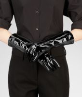 Bottega Veneta® Handschuhe aus weichem Nappaleder und Mirror Lammleder Nero Bottega Veneta® Handschuhe aus weichem Nappaleder und Mirror Lammleder Nero