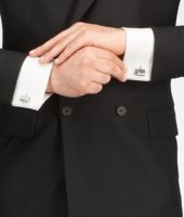 Bottega Veneta® Intrecciato Oxydized Silver Cufflinks Bottega Veneta® Intrecciato Oxydized Silver Cufflinks