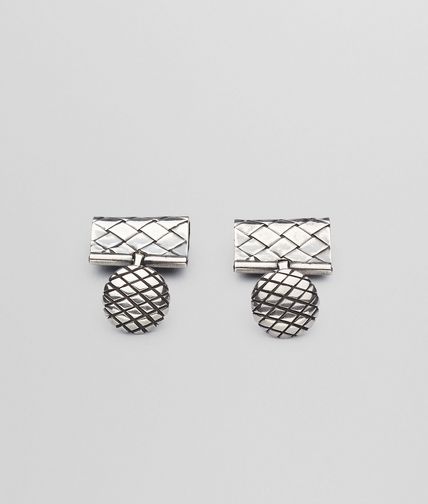BOTTEGA VENETA - Intrecciato Oxydized Silver Cufflinks
