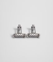 Bottega Veneta® Intrecciato Silver Cufflinks Bottega Veneta® Intrecciato Silver Cufflinks