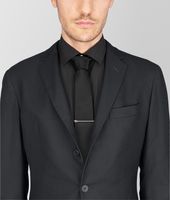 Bottega Veneta® Intrecciato Oxydized Silver Tie Clip Bottega Veneta® Intrecciato Oxydized Silver Tie Clip