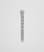 Bottega Veneta® Intrecciato Oxydized Silver Tie Clip Bottega Veneta® Intrecciato Oxydized Silver Tie Clip
