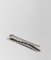 Bottega Veneta® Intrecciato Oxydized Silver Tie Clip Bottega Veneta® Intrecciato Oxydized Silver Tie Clip