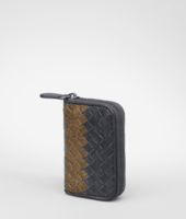 Bottega Veneta® Ardoise Bronze Frontiere Intrecciato Club Fume Coin Purse Bottega Veneta® Ardoise Bronze Frontiere Intrecciato Club Fume Coin Purse