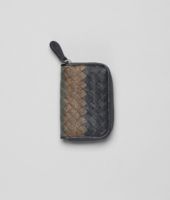 Bottega Veneta® Ardoise Bronze Frontiere Intrecciato Club Fume Coin Purse Bottega Veneta® Ardoise Bronze Frontiere Intrecciato Club Fume Coin Purse