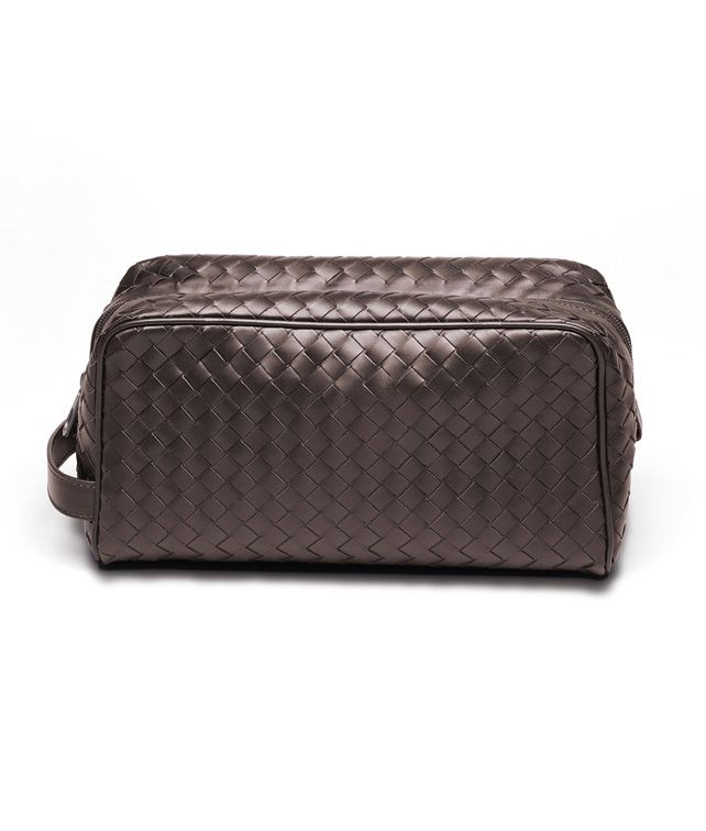 BOTTEGA VENETA BEAUTY CASE IN EBANO INTRECCIATO VN Other Leather Accessory D fp