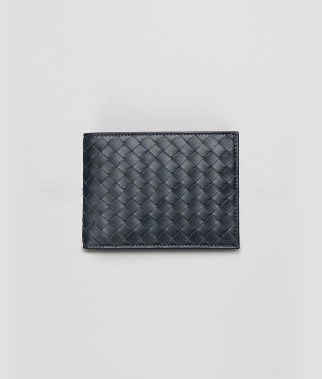 BOTTEGA VENETA Portemonnaie aus VN-Leder Intrecciato Light Tourmaline Faltbares Portemonnaie U fp