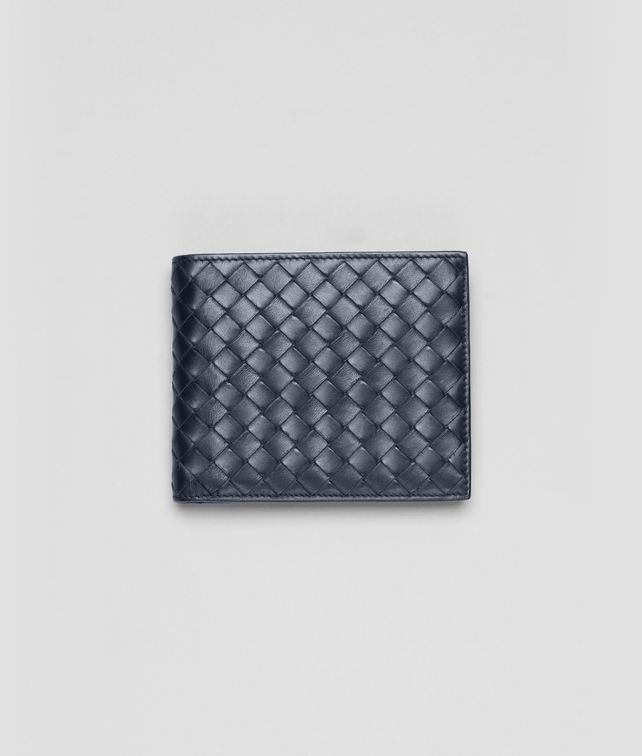 BOTTEGA VENETA Portemonnaie aus VN-Leder Intrecciato Light Tourmaline Faltbares Portemonnaie U fp