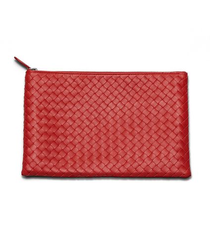 BOTTEGA VENETA - Dokumententasche aus Nappaleder Intrecciato Blood