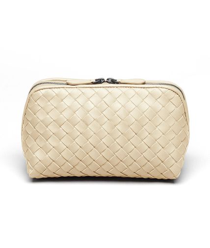 BOTTEGA VENETA - Kosmetiktasche aus Nappaleder Intrecciato Antique
