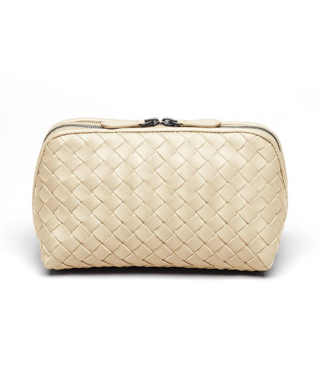 BOTTEGA VENETA MEDIUM COSMETIC CASE IN ANTIQUE INTRECCIATO NAPPA Other Leather Accessory D fp