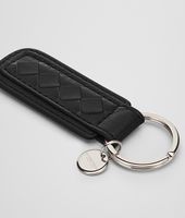 Bottega Veneta® Nero Intrecciato Nappa Key Ring Bottega Veneta® Nero Intrecciato Nappa Key Ring