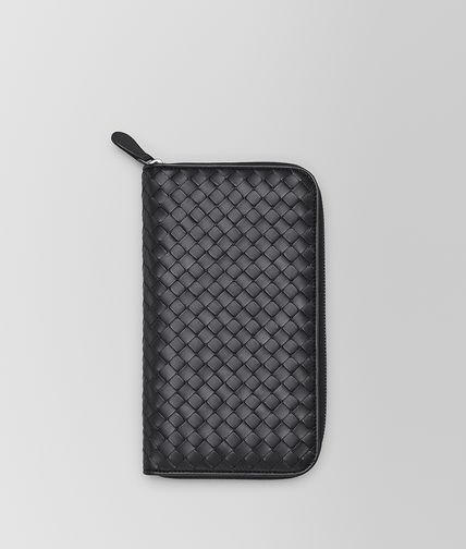 BOTTEGA VENETA - Nero Intrecciato VN Zip Around Wallet