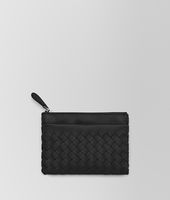 Bottega Veneta® Nero Intrecciato Nappa Key Case Bottega Veneta® Nero Intrecciato Nappa Key Case