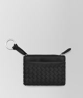 Bottega Veneta® Nero Intrecciato Nappa Key Case Bottega Veneta® Nero Intrecciato Nappa Key Case