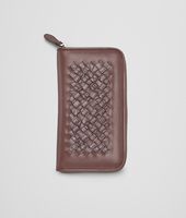 Bottega Veneta® Edoardo Ebano Light Calf Soft Crocodile Fume Zip Around Wallet Bottega Veneta® Edoardo Ebano Light Calf Soft Crocodile Fume Zip Around Wallet