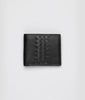 Bottega Veneta® Portemonnaie aus leichtem Kalbsleder Intrecciato Nero Bottega Veneta® Portemonnaie aus leichtem Kalbsleder Intrecciato Nero