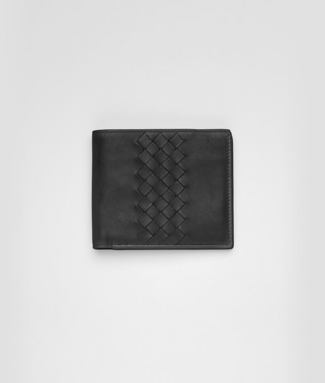 BOTTEGA VENETA Nero Intrecciato Light Calf Wallet Bi-fold Wallet U fp