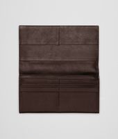 Bottega Veneta® Edoardo Ebano Light Calf Soft Crocodile Fume Continental Wallet Bottega Veneta® Edoardo Ebano Light Calf Soft Crocodile Fume Continental Wallet