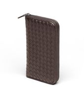 Bottega Veneta® Ebano Intrecciato Nappa Zip Around Wallet Bottega Veneta® Ebano Intrecciato Nappa Zip Around Wallet