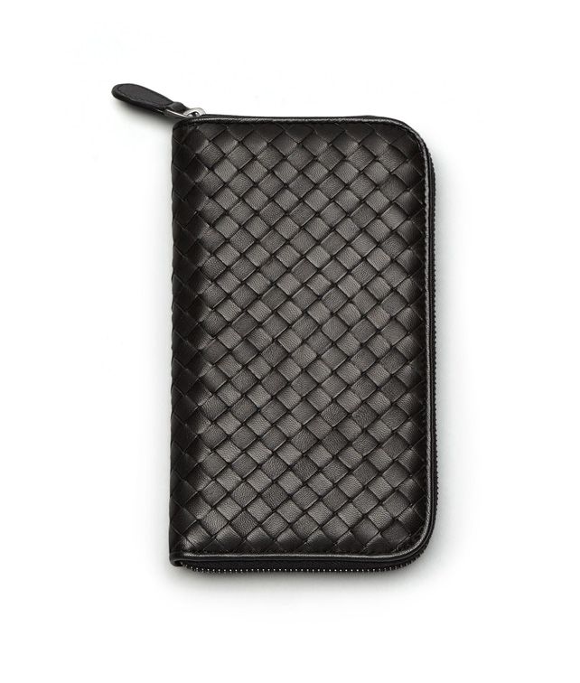 BOTTEGA VENETA PORTEMONNAIE MIT ZIP AUS INTRECCIATO NAPPA IN NERO Portemonnaie mit Zip D fp