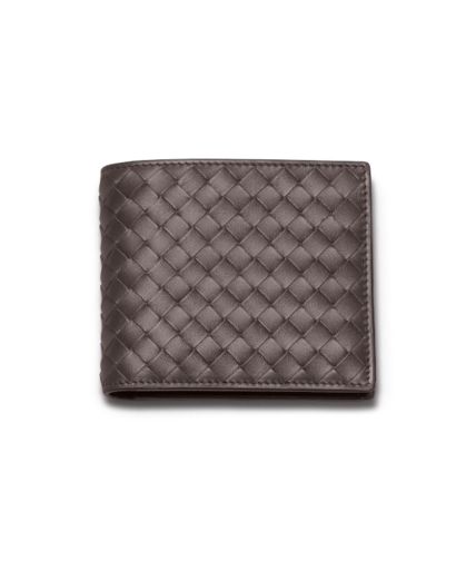 BOTTEGA VENETA - Portemonnaie aus VN-Leder Intrecciato Ebano