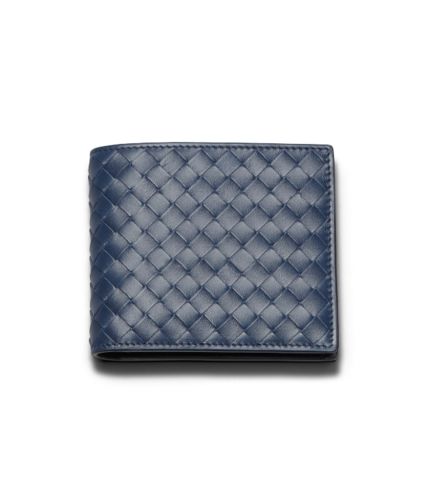 BOTTEGA VENETA - Portemonnaie aus VN-Leder Intrecciato Celeste